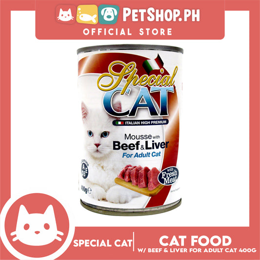 Monge Special Cat Mousse 400g (Beef and Liver) Cat Wet Food, Cat Canned Food