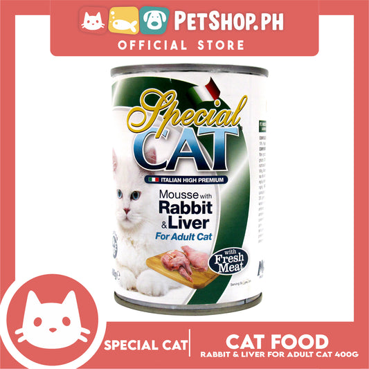 Monge Special Cat Mousse 400g (Rabbit and Liver) Cat Wet Food, Cat Canned Food