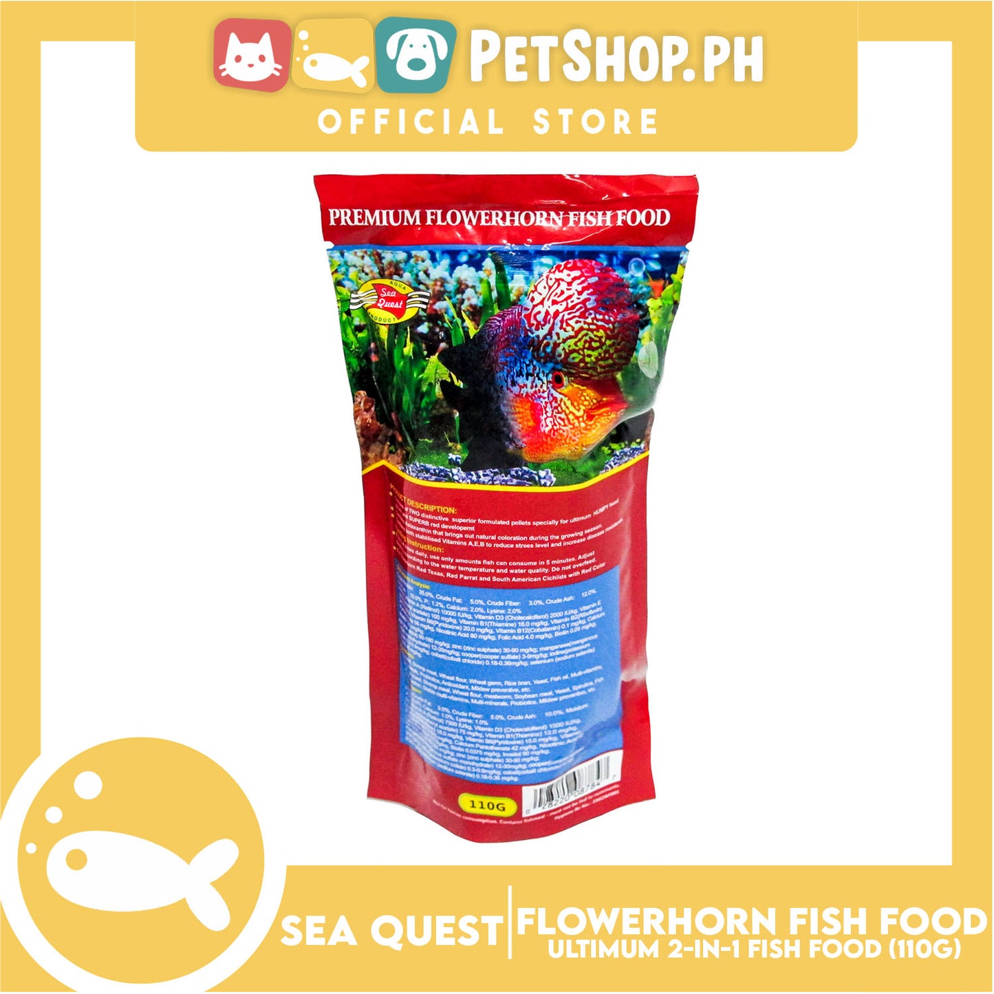 Sea Quest Flowerhorn Food 110G