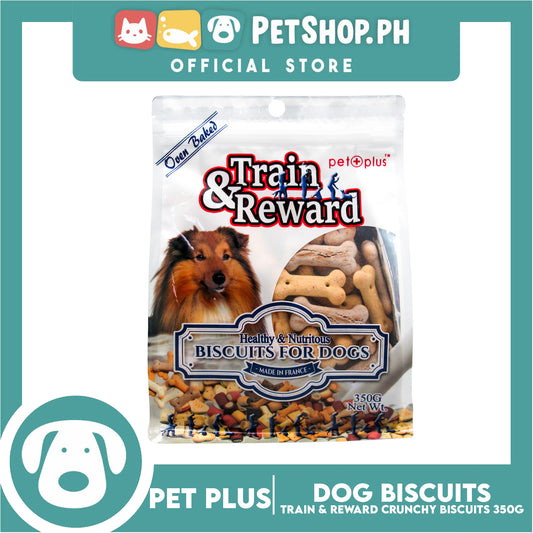 Pet Plus Train and Reward 350g (Mix Crunchy Biscuits) Healthy and Nutritious Biscuits For Dogs