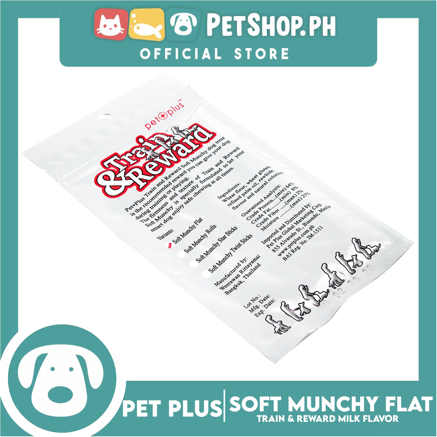 Pet+Plus Train & Reward Soft Munchy Flat 6 packs