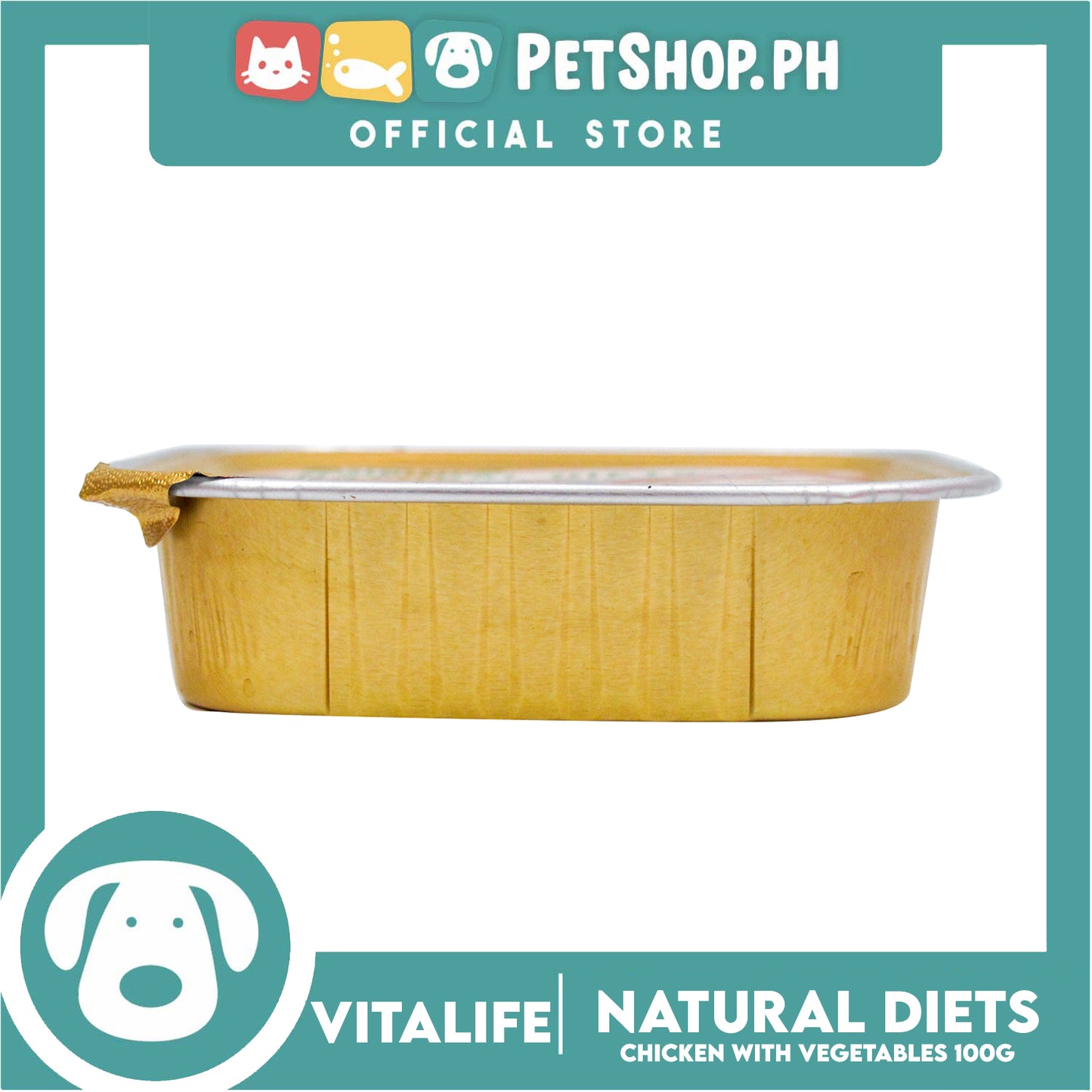 VitaLife Natural Diets, Grain Free 100g (Chicken With Vegetables) Dog Food for Small Dogs, Dog Wet Food