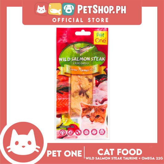 Pet One Wild Salmon Steak 22g Taurine And Omega 3 And 6 (For Cats)