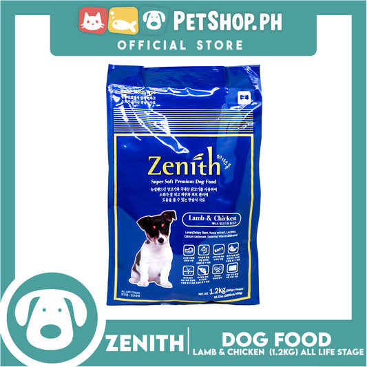 Zenith Super Soft Premium Dog Food For Dogs Small Breeds And All Life Stages 1.2kg (Lamb, Chicken) Blue Z996 Dog Dry Food