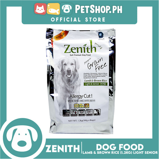 Zenith Soft Premium Allergy Cut, Grain Free For Light And Senior Dog Food 1.2kg (Lamb And Brown Rice) 2964 Dog Dry Food