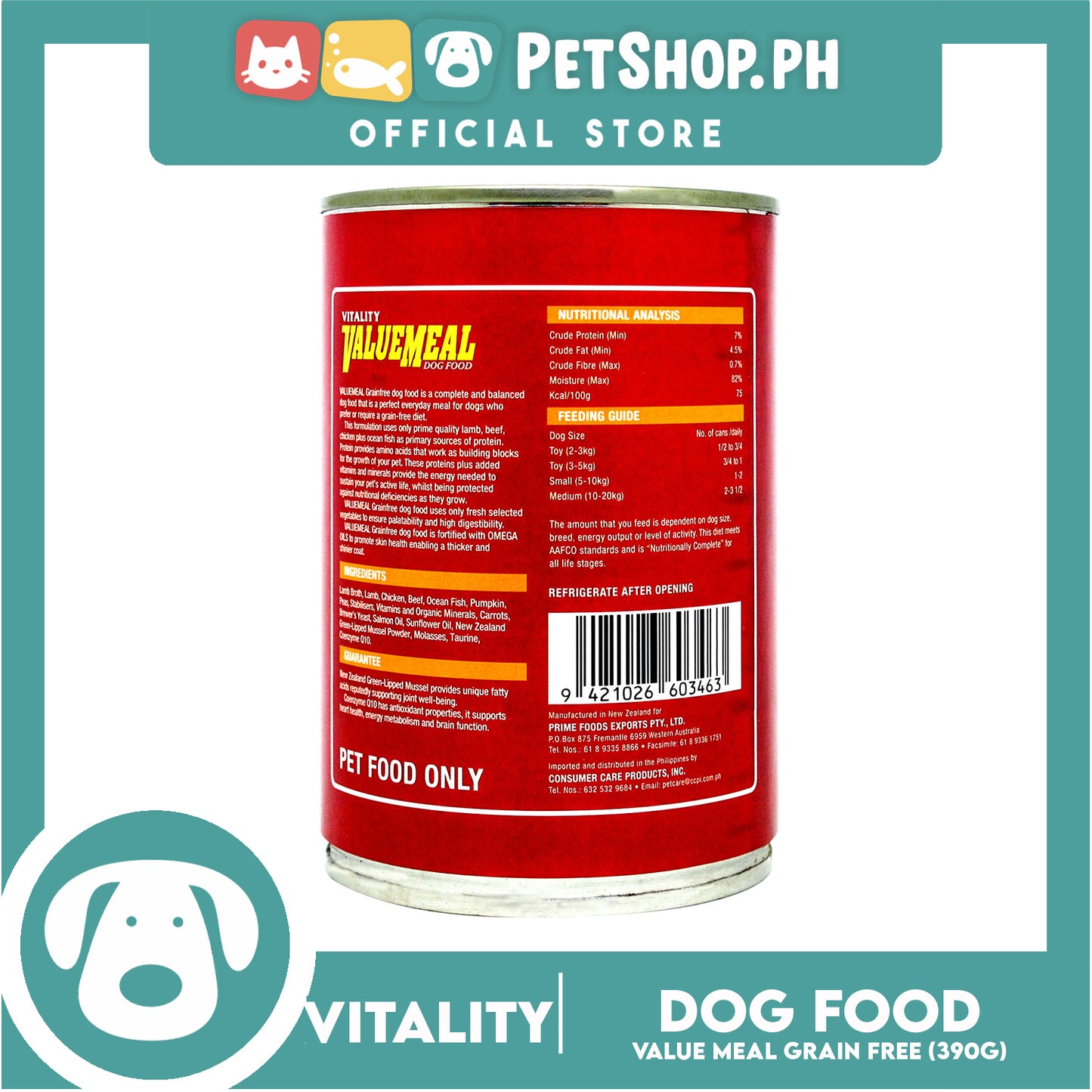 Vitality Value Meal 390g