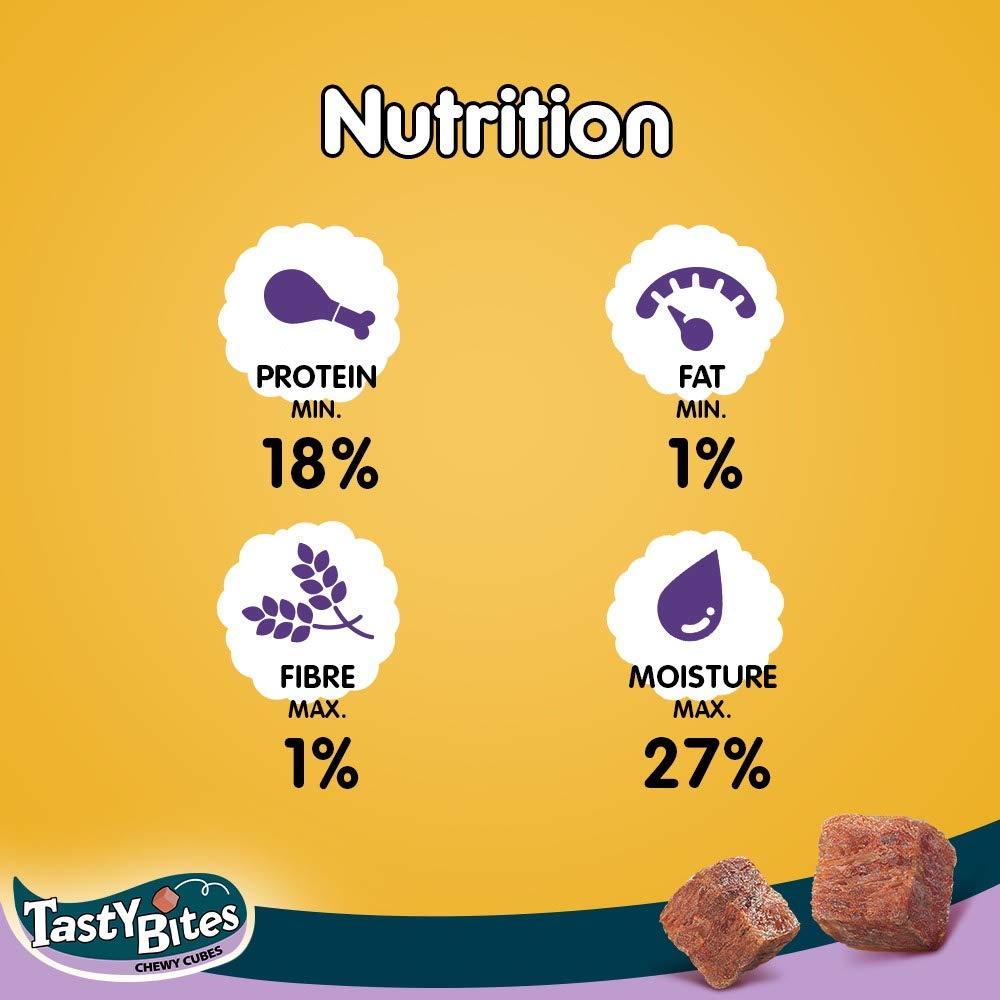 Pedigree Tasty Bites Chewy Cubes Lamb Flavor 50g