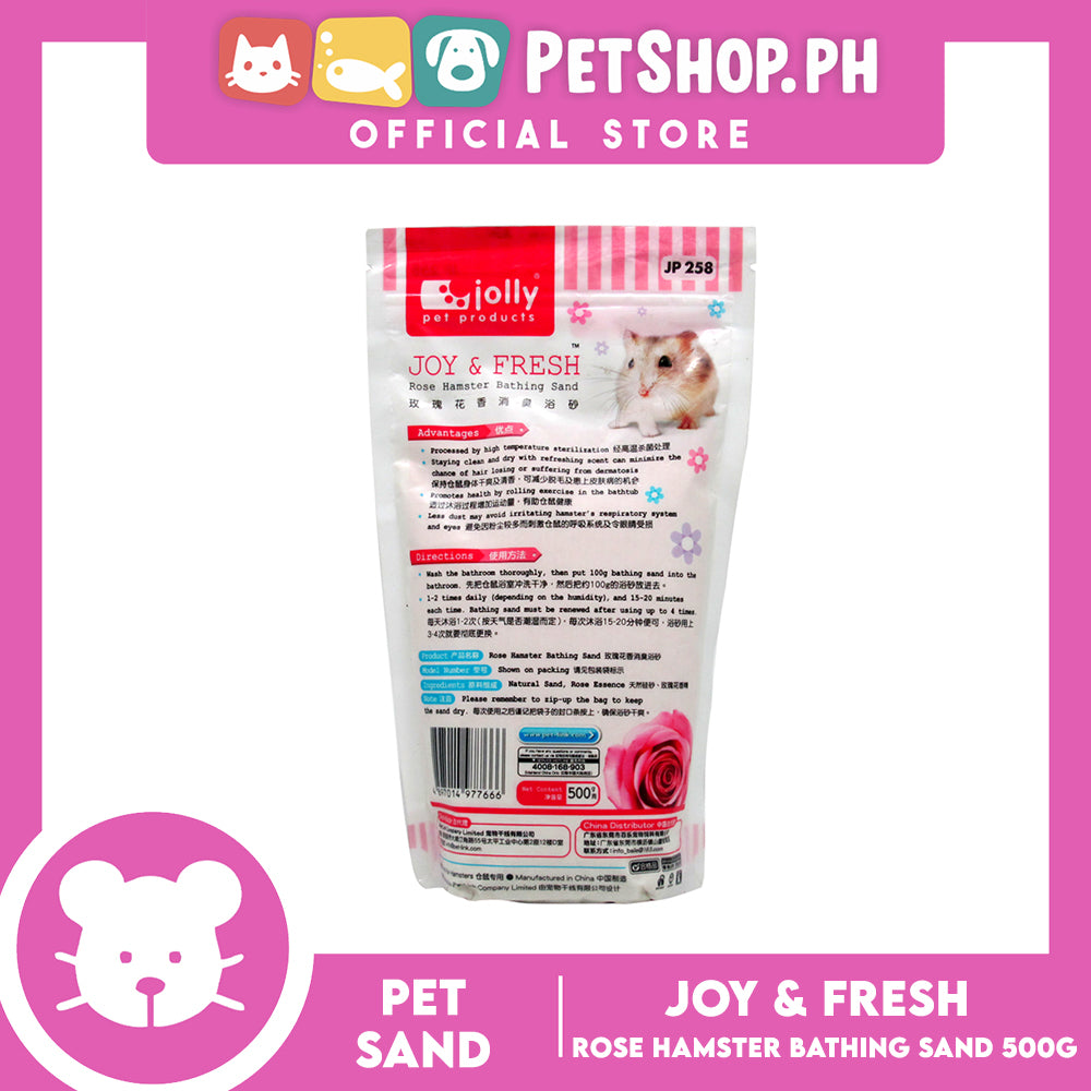 Jolly Pet Joy And Fresh Hamster Bathing Sand 500g (Rose)