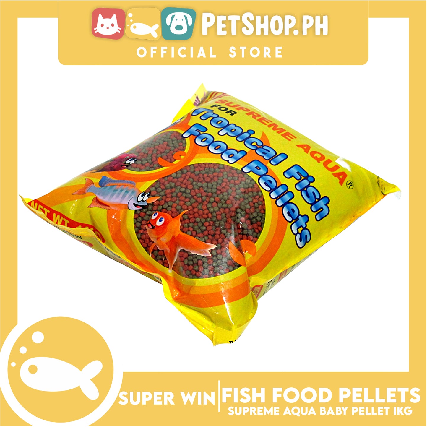 Supreme Aqua for Tropical Fish Food Pellets 1kg Baby Pellets