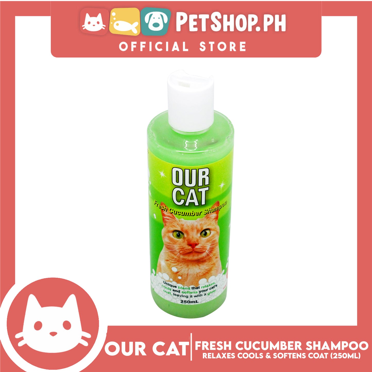 Our Cat Fresh Cucumber Shampoo 250ml Cat Shampoo