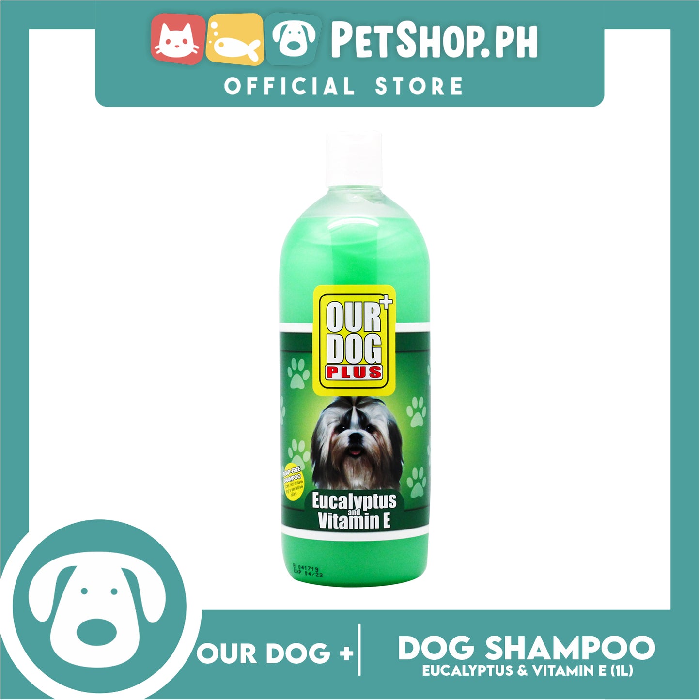 Our Dog Plus Eucalyptus and Vitamin E Dog Shampoo 1 Liter