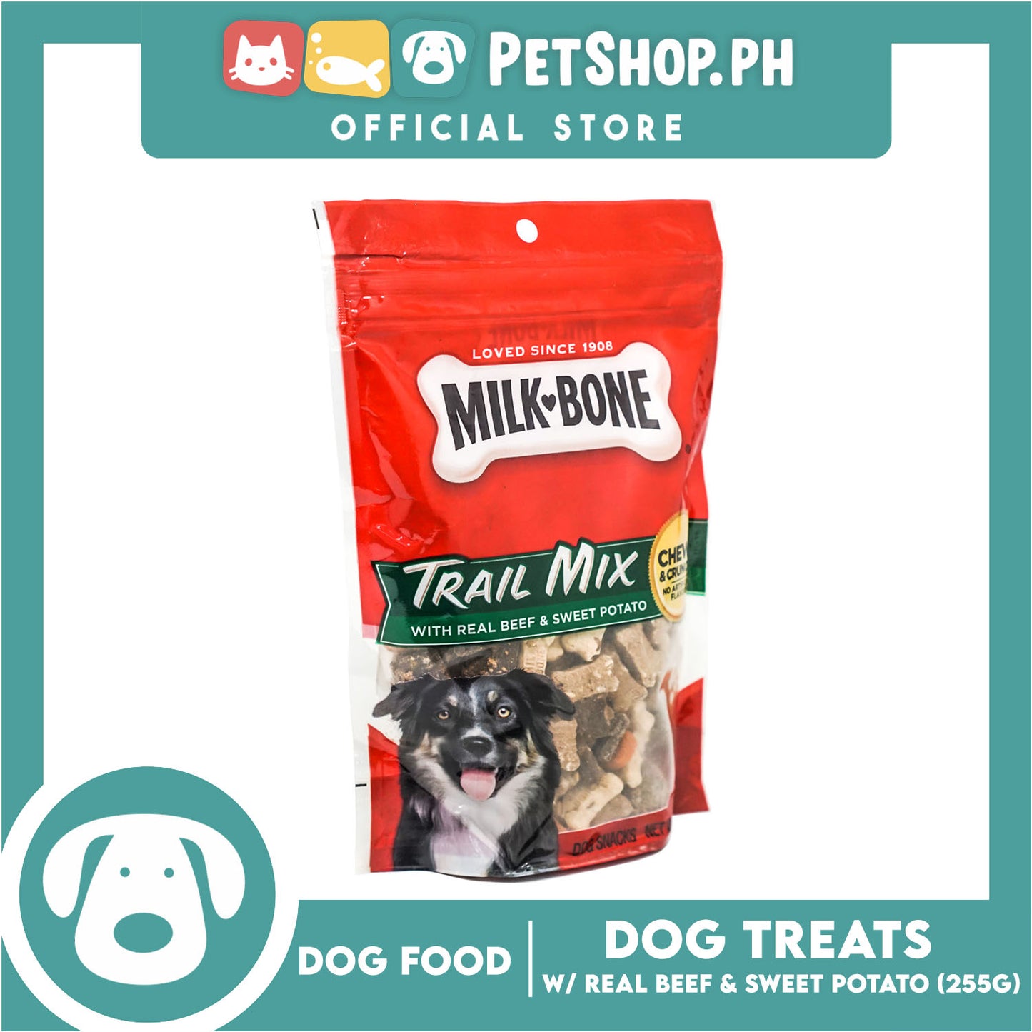 Milk-Bone Trail Mix Chewy and Crunchy Dog Treats, Beef and Sweet Potato