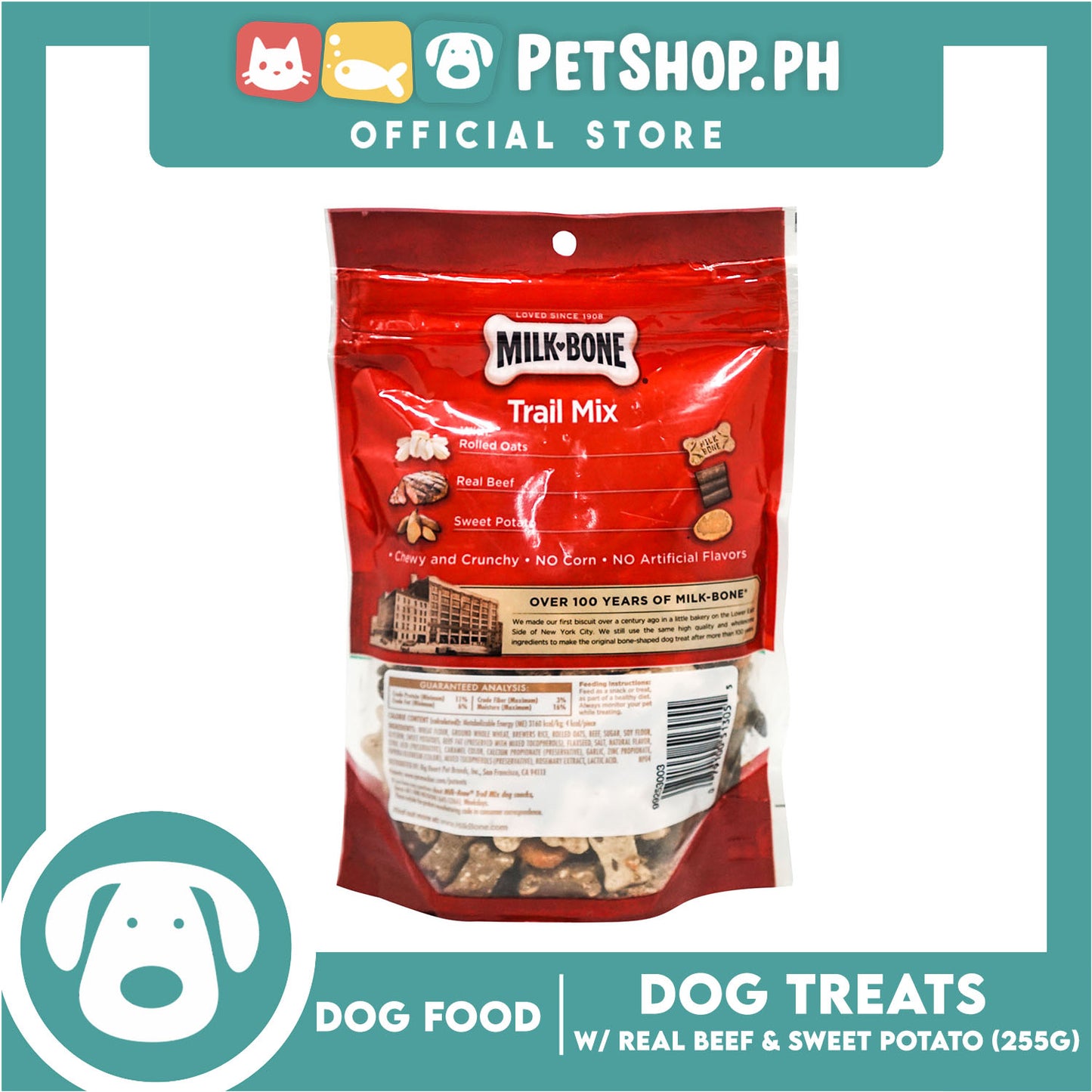 Milk-Bone Trail Mix Chewy and Crunchy Dog Treats, Beef and Sweet Potato