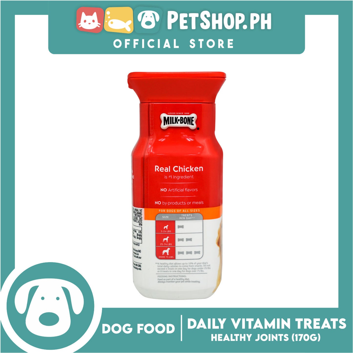 Milk-Bone Good Morning Healthy Joints Daily Vitamin Treats for Dogs 170g