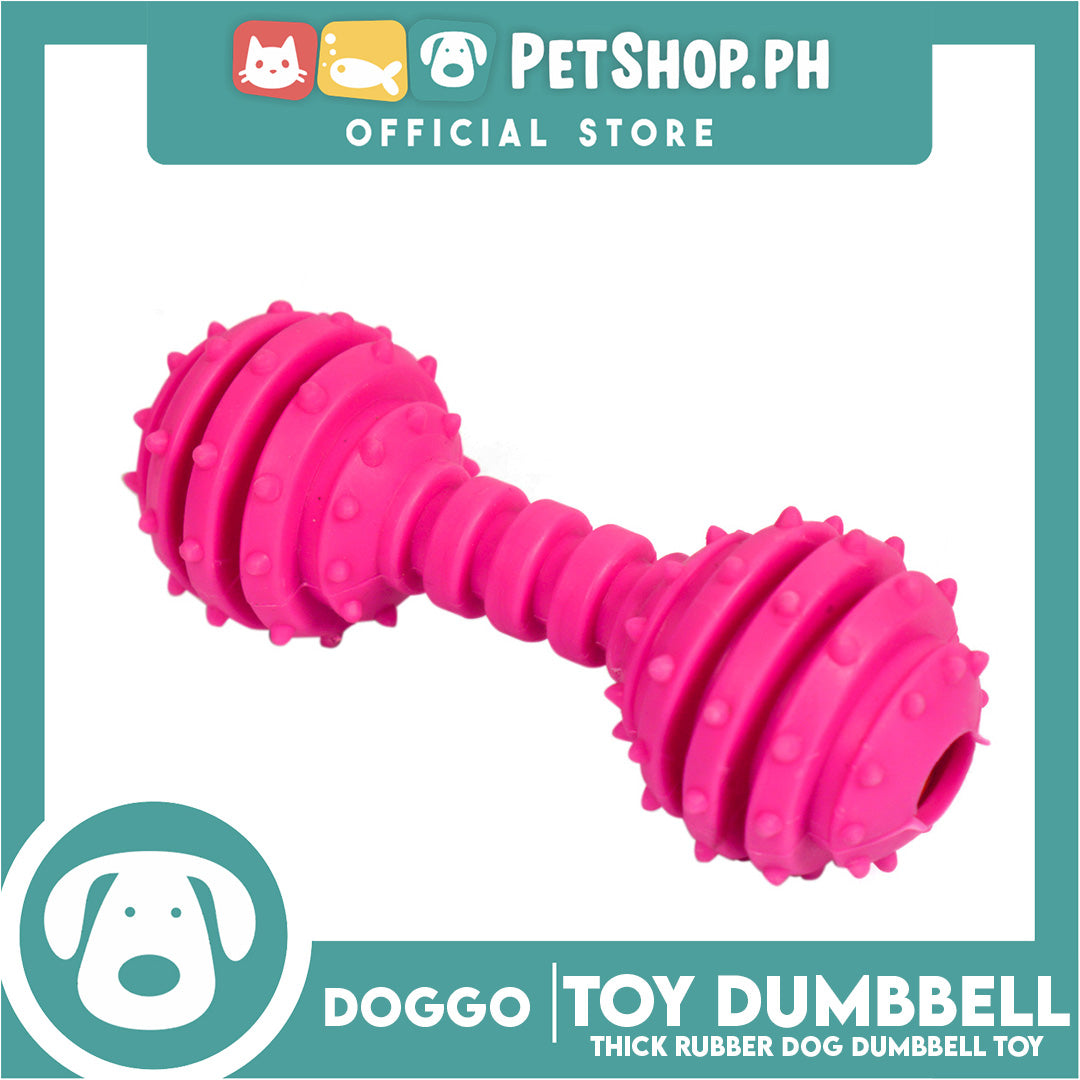 Doggo Dumbbell (Pink) Small Size Thick Rubber Material Pet Toy