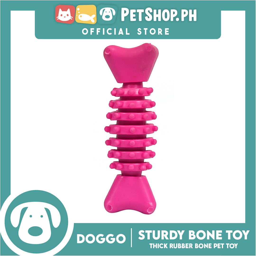 Doggo Sturdy Bone (Blue) Small Size Thick Rubber Material Pet Toy