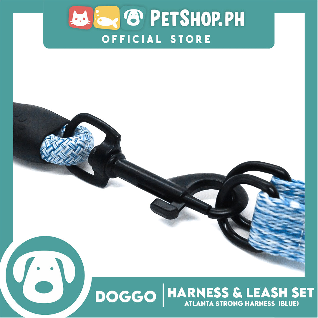 Doggo Atlanta Strong Harness and Leash Set Large (Blue)