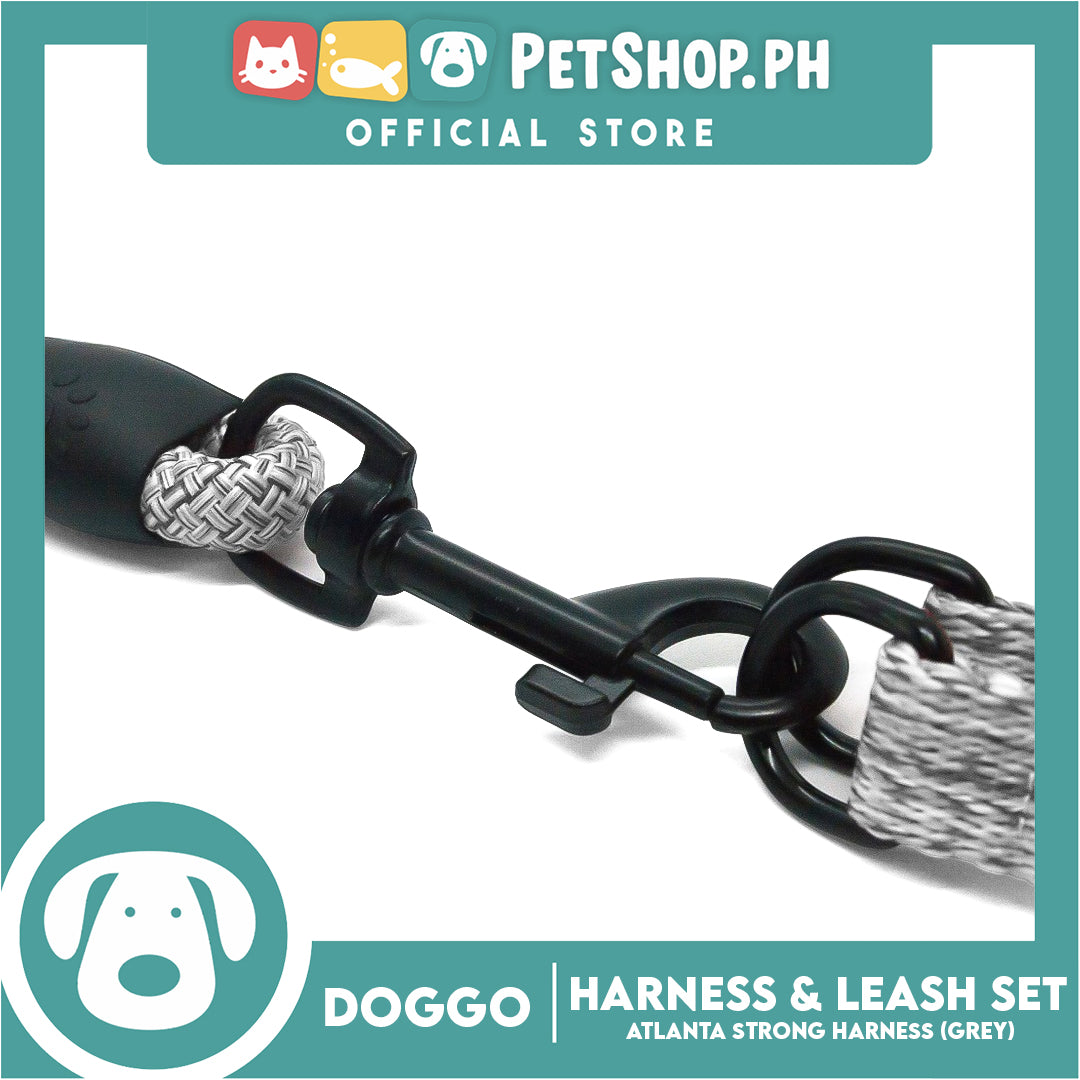 Doggo Atlanta Strong Harness and Leash Set Large (Gray)