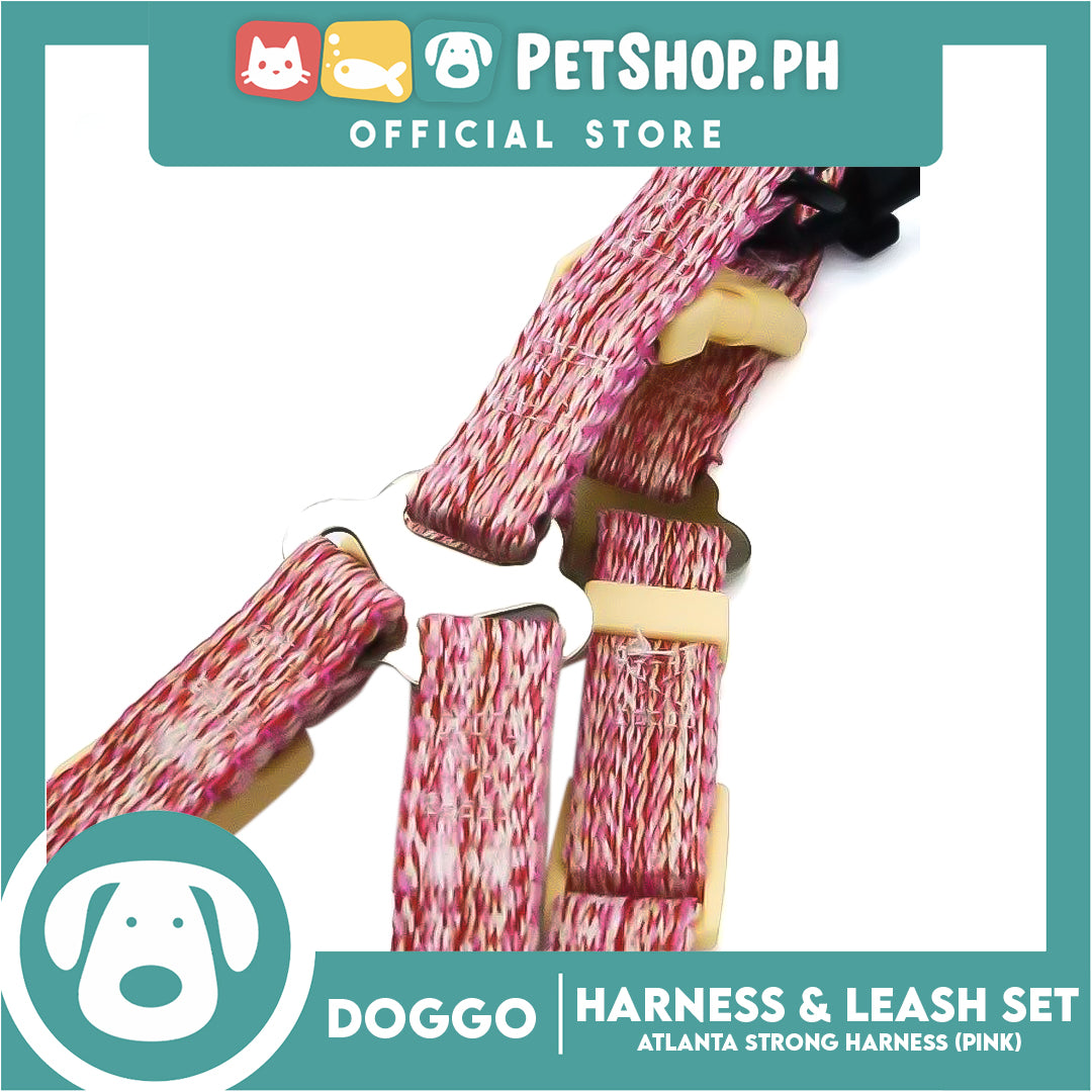 Doggo Atlanta Strong Harness and Leash Set Large (Pink)