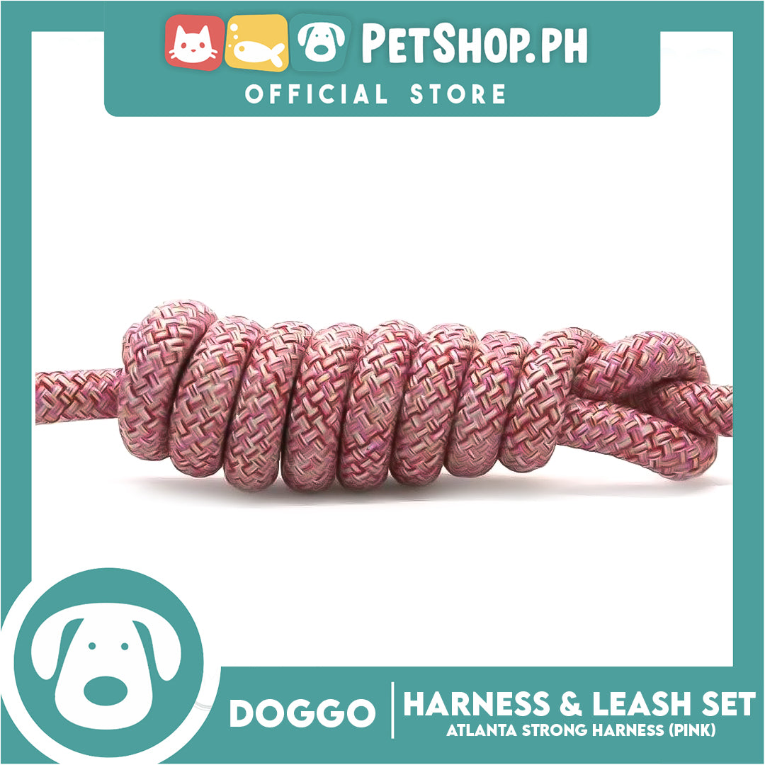 Doggo Atlanta Strong Harness and Leash Set Large (Pink)