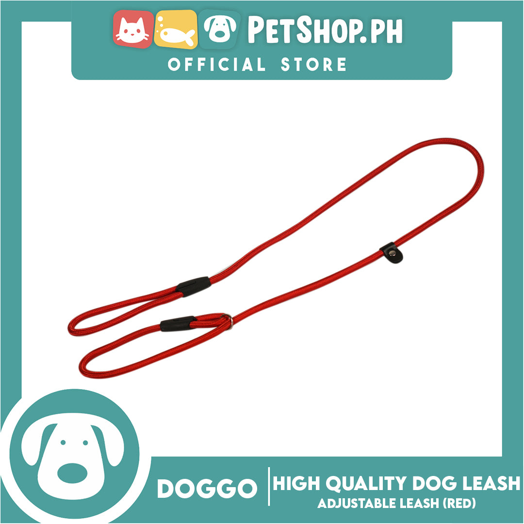 Doggo High Quality Dog Leash Adjustable (Red)