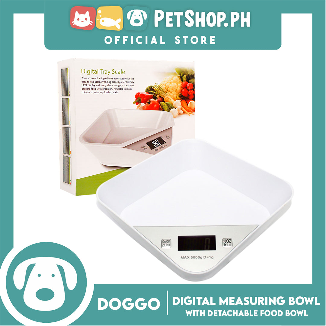 Doggo Digital Measuring Tray Scale with Detachable Food Bowl