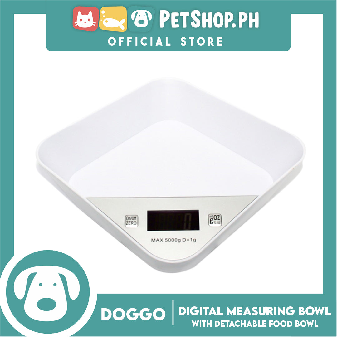 Doggo Digital Measuring Tray Scale with Detachable Food Bowl