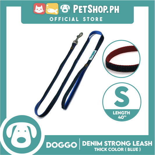 Doggo Strong Leash Denim Design Small (Blue) Leash for Your Dog