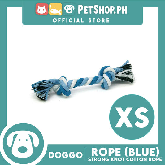 Doggo Rope Thick Fiber 4' ' Extra Small Size (Blue) Perfect Toy for Dog