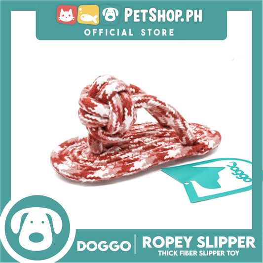 Doggo Ropey Slipper (Pink) Thick Fiber Slipper Dog Toy