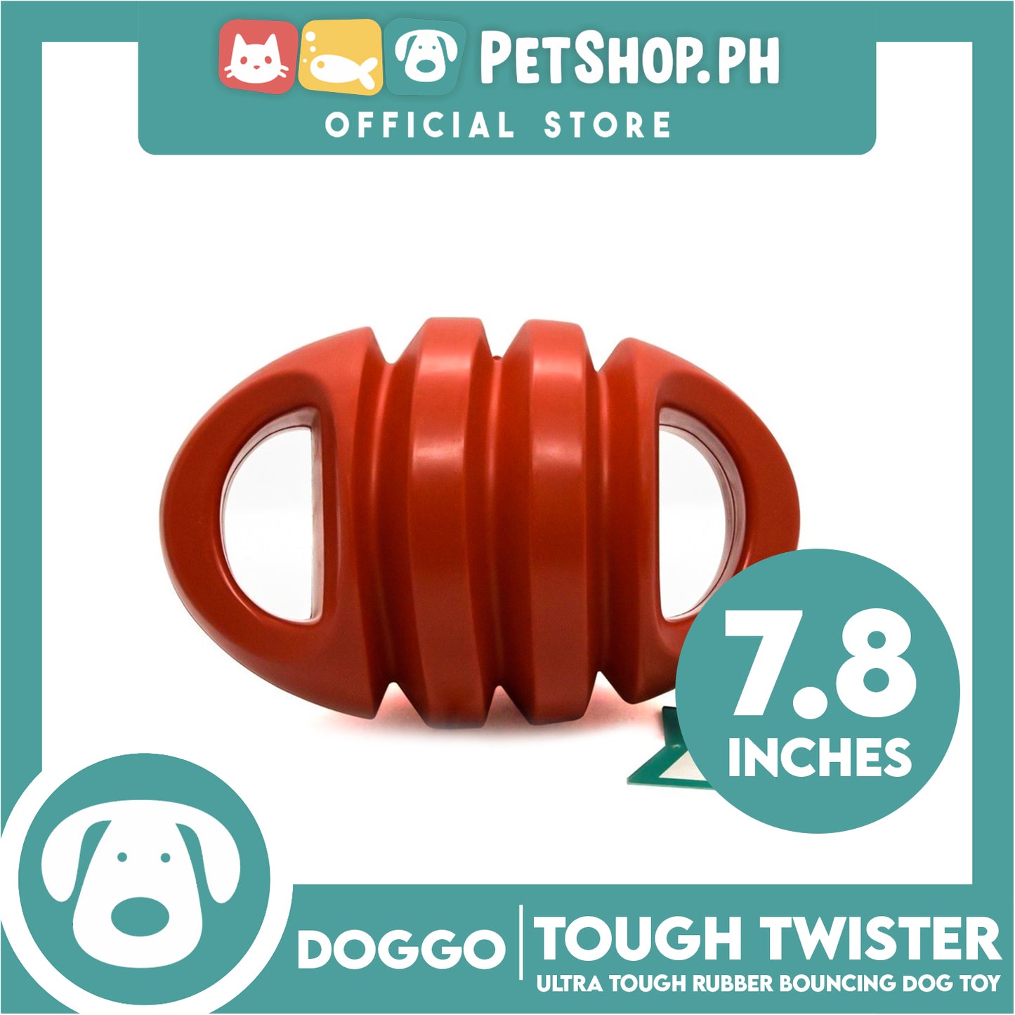 Doggo Tough Twister Design (Red) Dog Toy Pet Toy for Adult