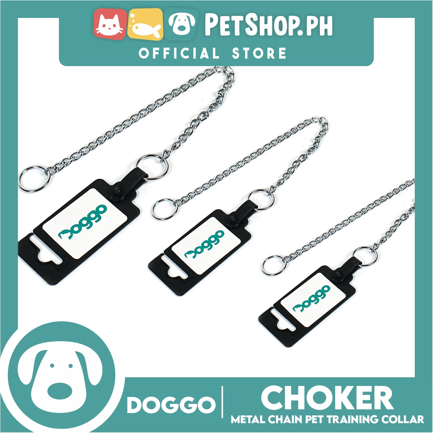 Doggo Choker (Medium) Stainless Steel Metal Choker for Your Dog