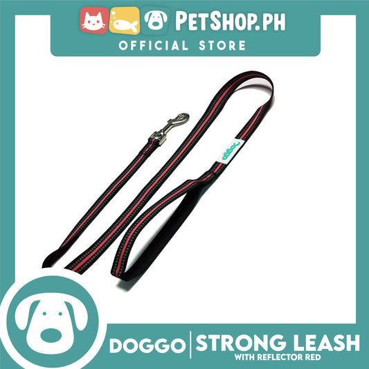 Doggo Strong Leash with Reflector (Red) Comfortable Dog Leash