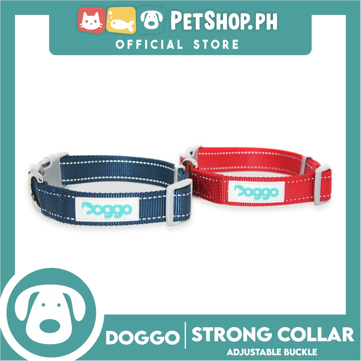 Doggo Strong Collar Large Size (Blue) Soft And Durable Collar for Your Dog