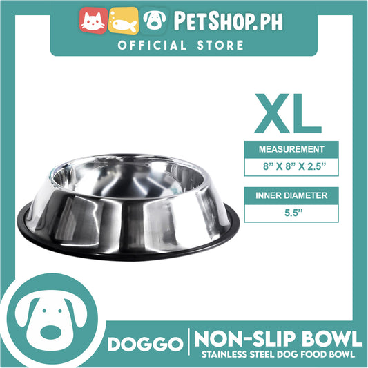 Doggo Non-Slip Bowl (Extra Large) Durable Stainless Pet Feeding Bowl