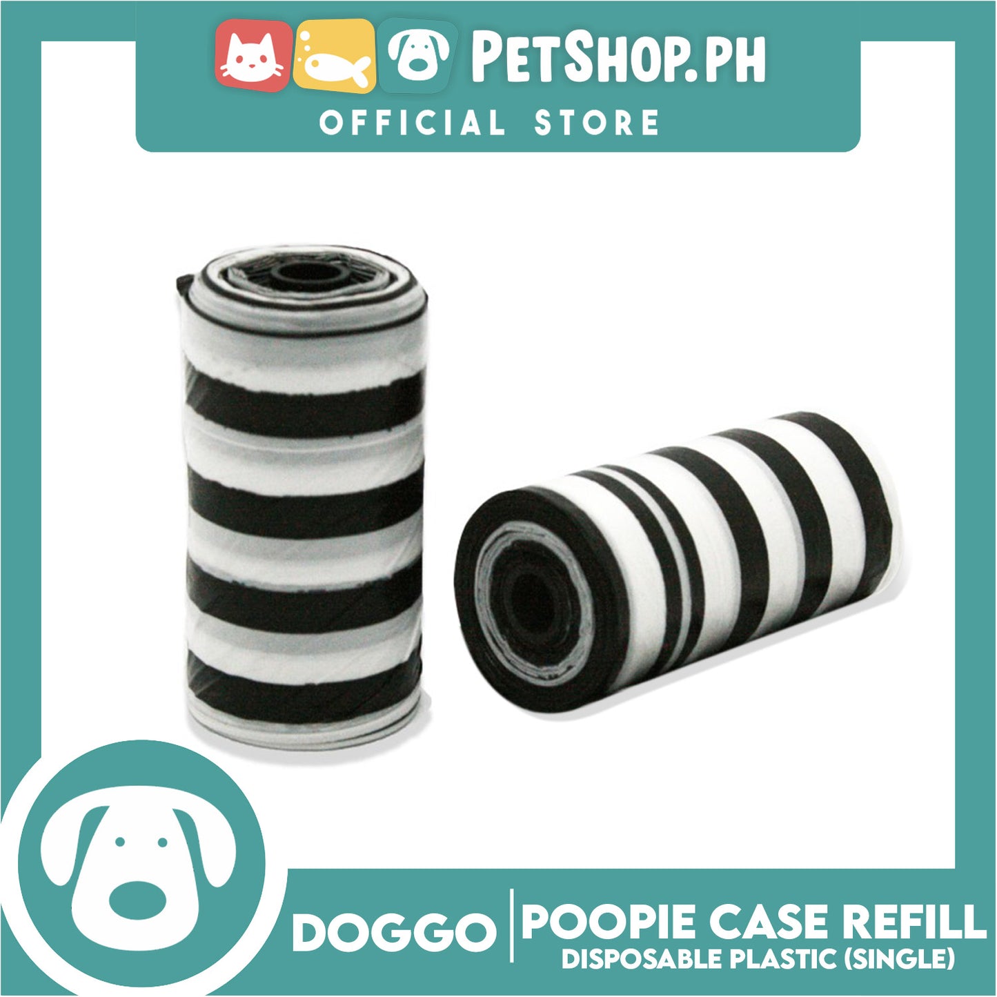 Doggo Poopie Case Refill (Single) Pet Poo Refill Plastic