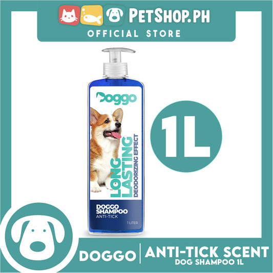 Doggo Shampoo Long Lasting Deodorizing Effect 1 Liter (Anti-Tick) Shampoo for Your Pet