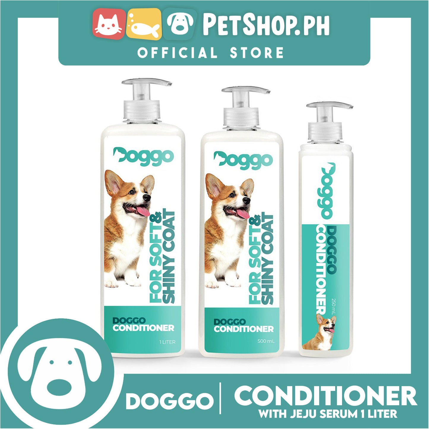 Doggo Conditioner With Jeju Serum Long Lasting Deodorizing Effect 1 Liter Conditioner for Your Pet