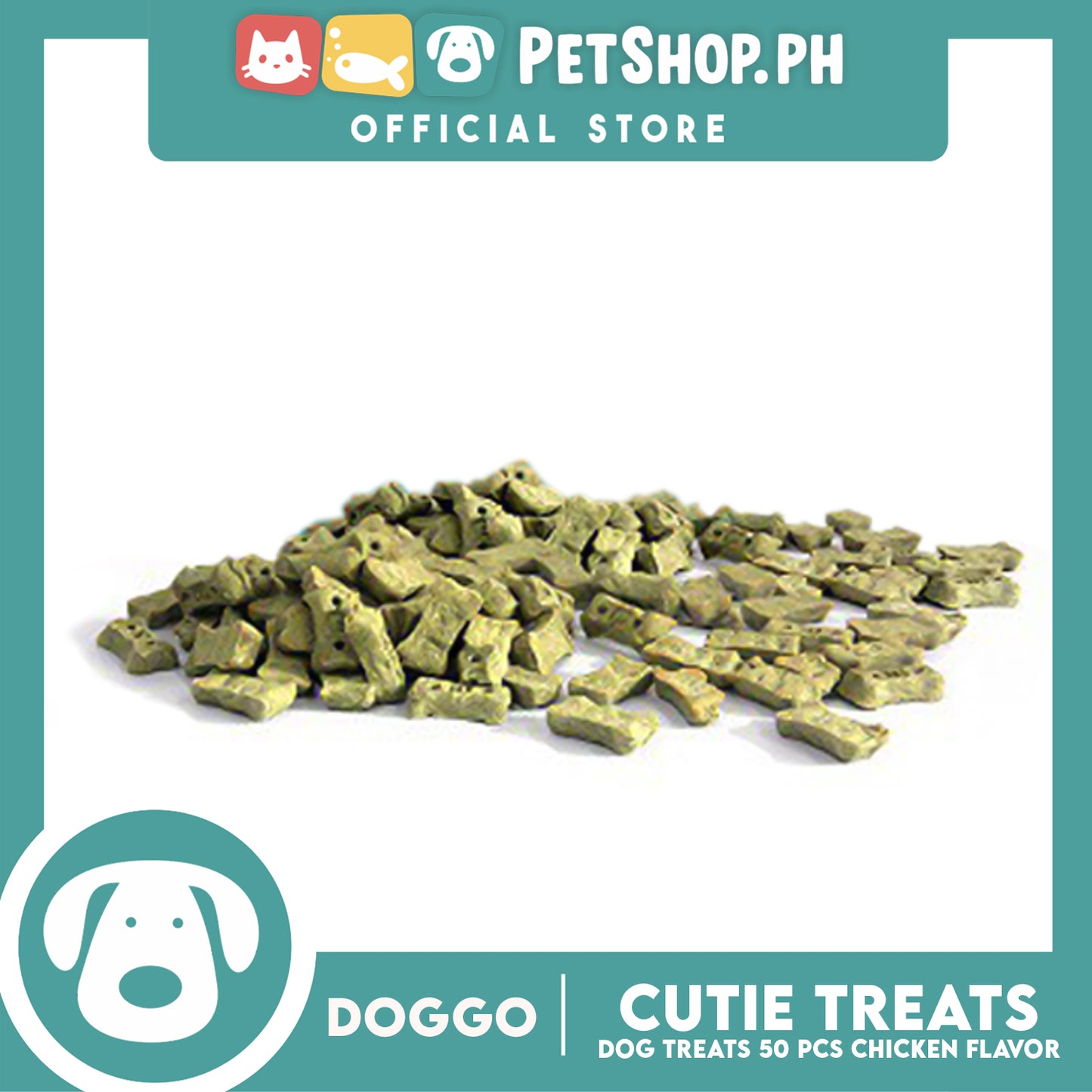Doggo Dog Cutie Treats 150 grams, 50 pcs. (Chicken Flavor) Treats for Your Dog