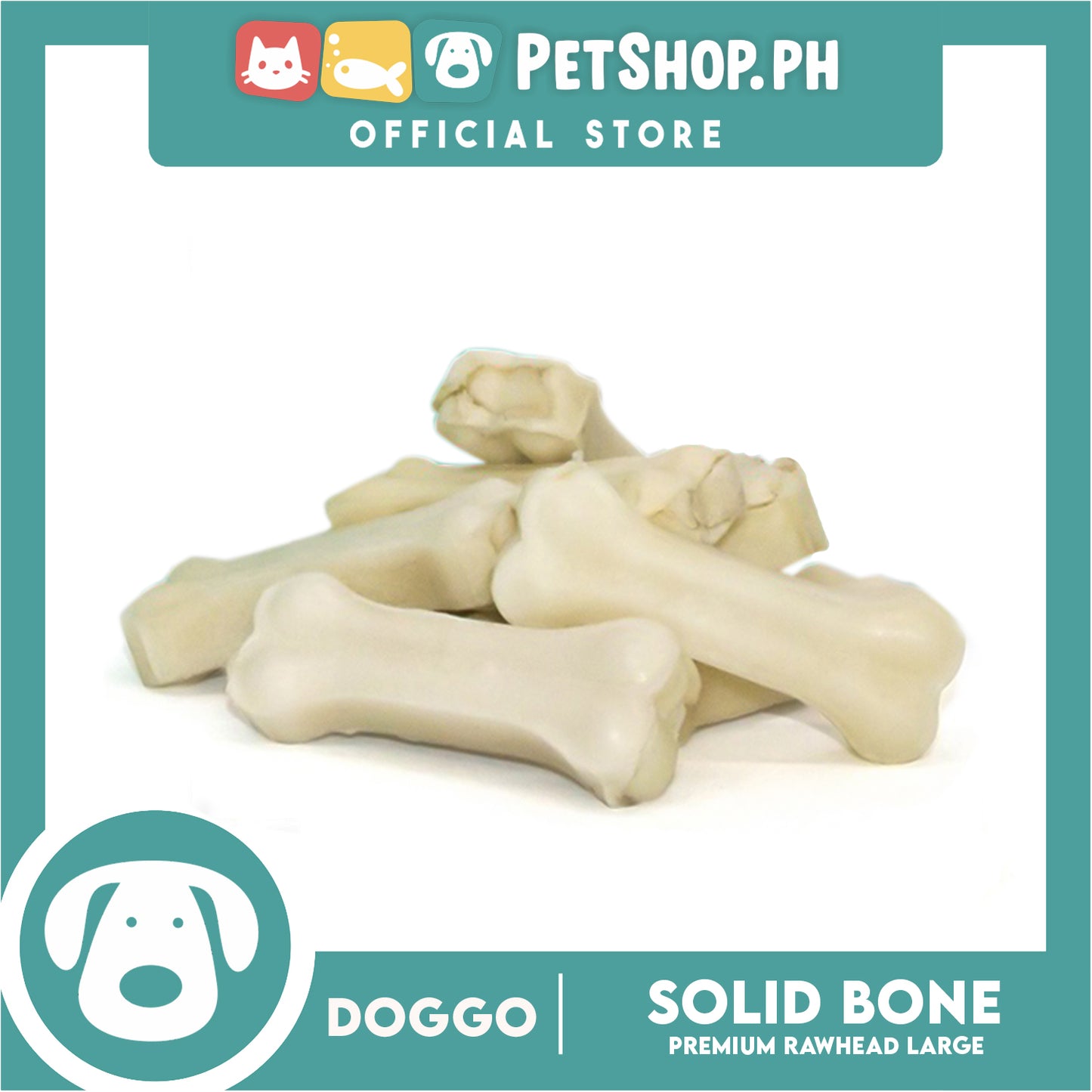 Doggo Premium Solid Bone Rawhide (Small) Chewable Treat for Your Dog
