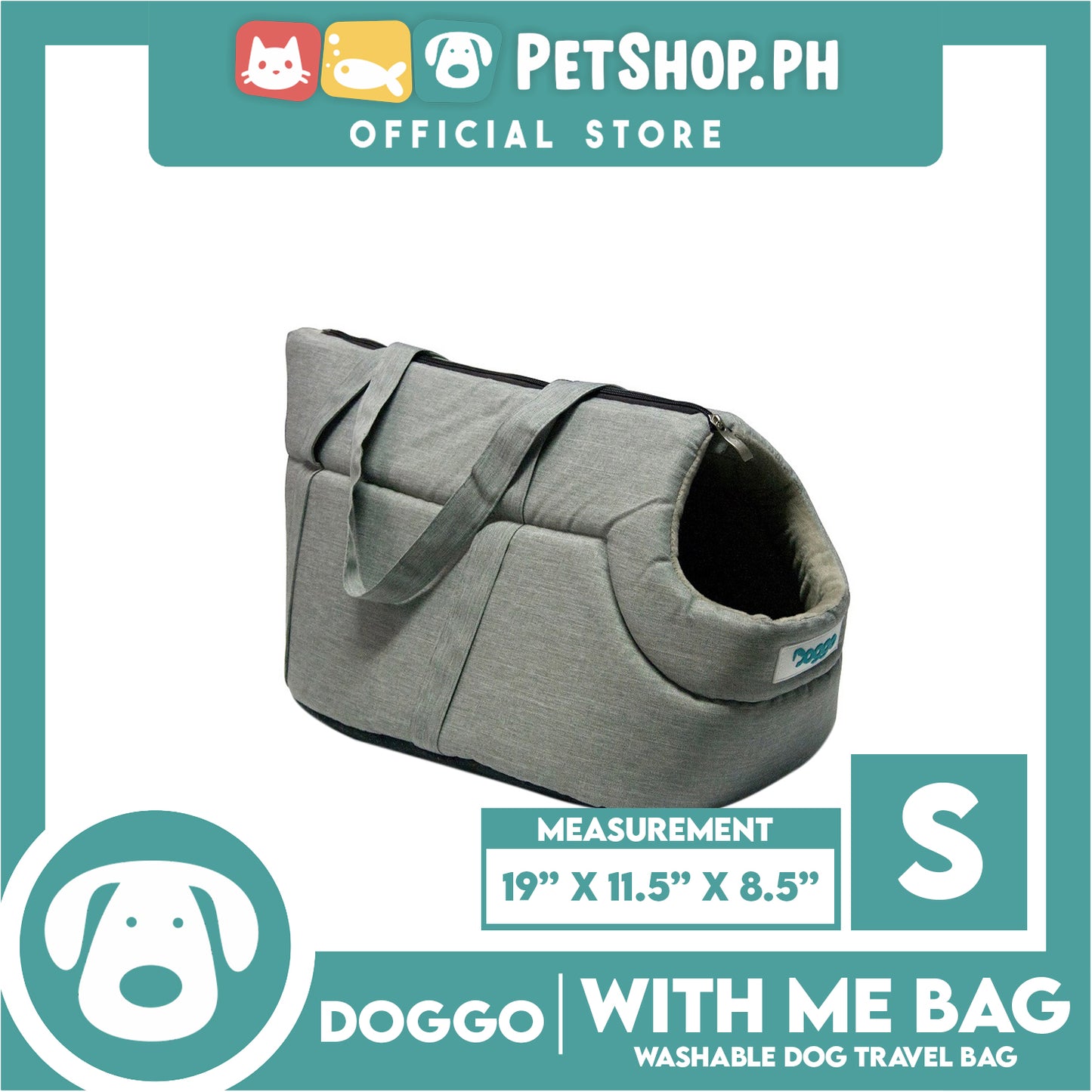 Doggo with me Bag Breathable Head-Out Dog Travel Carrier Bag (Large)
