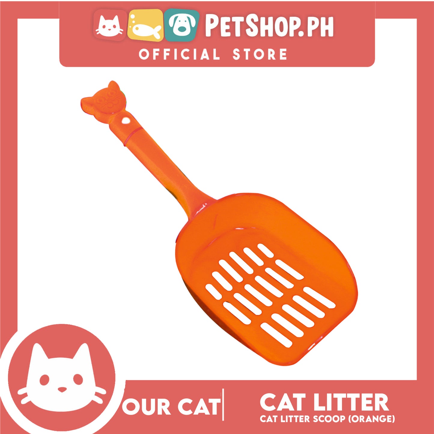 Our Cat Cat Litter Scoop (Orange)