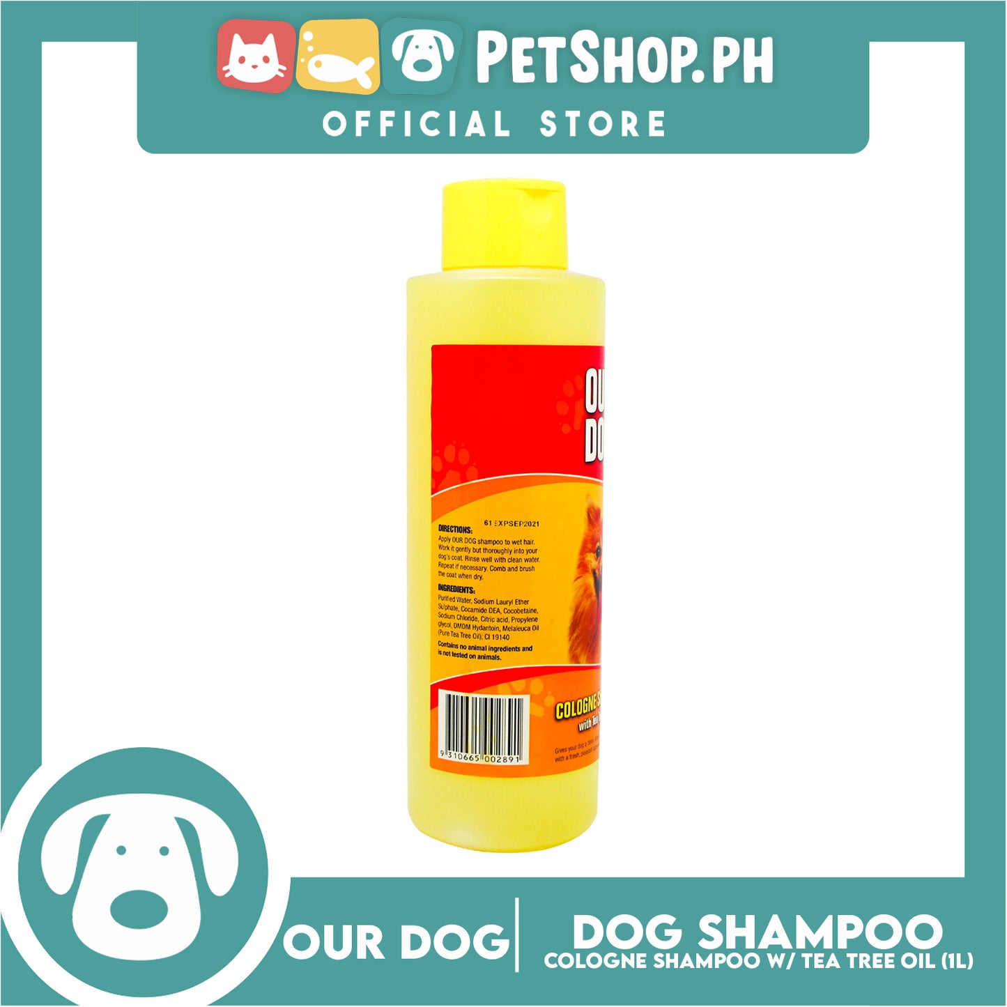 Our Dog Cologne Shampoo With Tea Tree Oil 1 Liter Dog Shampoo