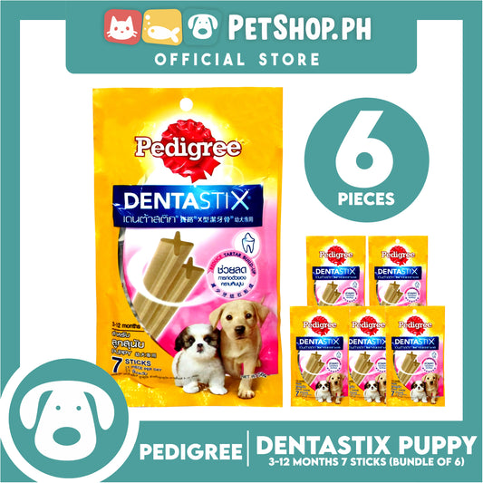 6pcs Pedigree Dentastix Dog Treats Puppy 56g (7 Sticks) For 4-12 months