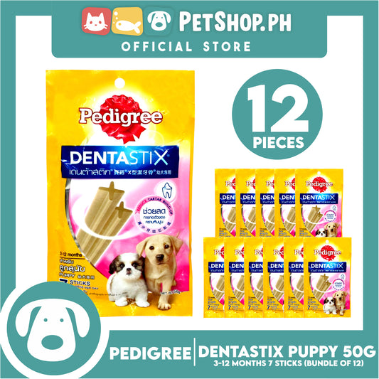 12pcs Pedigree Dentastix Dog Treats Puppy 56g (7 Sticks) For 4-12 months