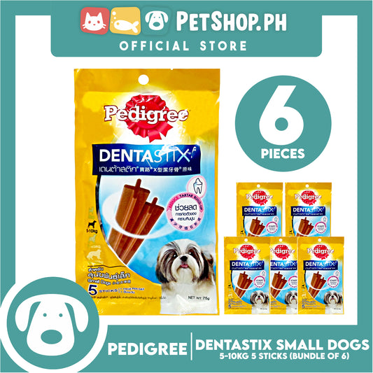 6pcs Pedigree DentaStix Small (5-10kg) 75g (5 Sticks) Dog Dental Treats