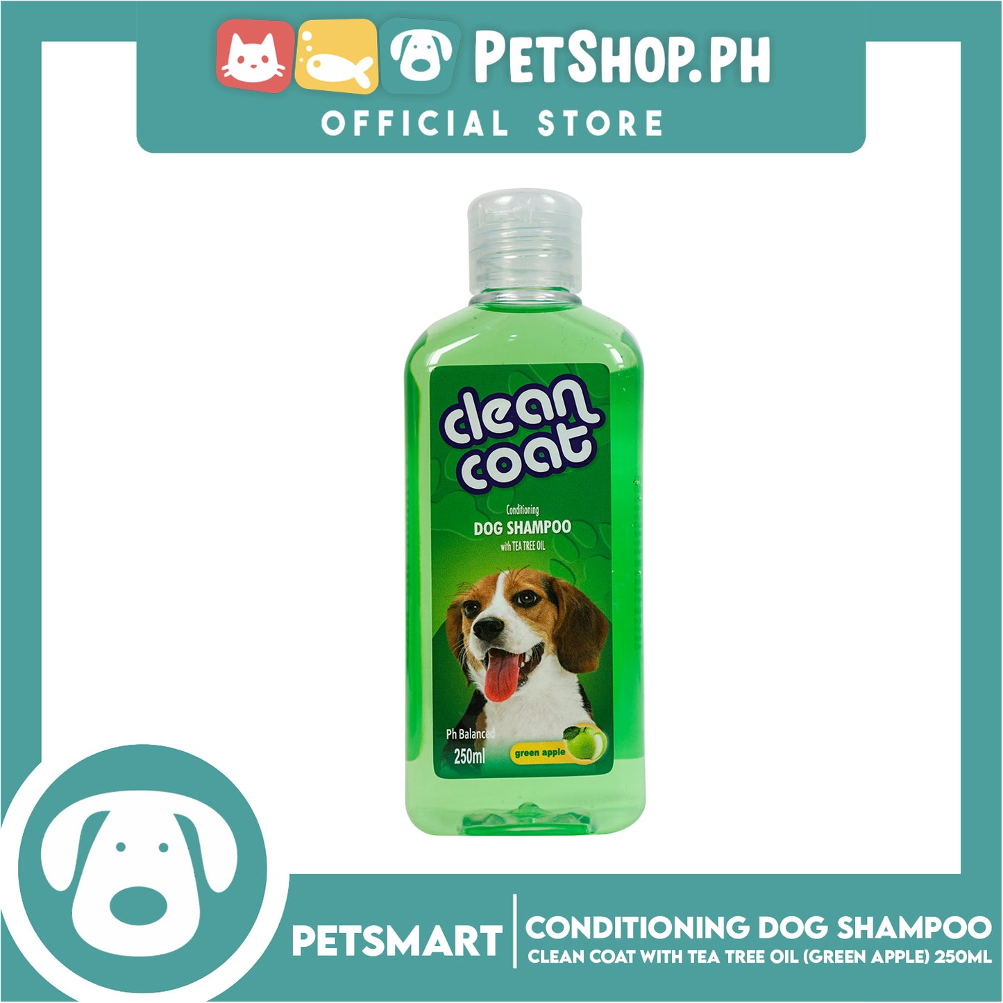 Clean Coat Conditioning With Tea Tree Oil 250ml (Green Apple) Dog Shampoo
