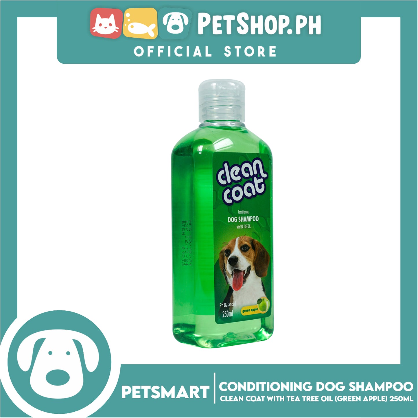 Clean Coat Conditioning With Tea Tree Oil 250ml (Green Apple) Dog Shampoo