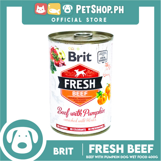 Brit Fresh Beef with Pumpkin Enriched with Herbs 400g Dog Wet Food