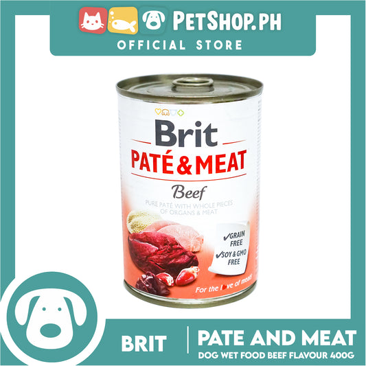 Brit Pate and Meat Grain-Free Beef 400g Dog Wet Food